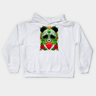 Dia Del Muerte Panda Kids Hoodie